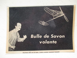 Modélisme - Avion Maquette  Balsa à Propulsion élastique  - Coupure De Presse De 1950 - Avions & Hélicoptères