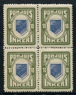 NORDINGERMANLAND 1920 Pictorial Definitive 10 P. Block Of 4 MNH / **.  Michel 8 - Ungebraucht