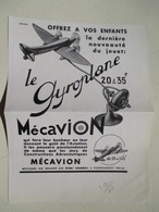 Modélisme - Avion Gyroplane Mécavion Trimoteur Electrique  - Ets Coudray à Fourchambault - Coupure De Presse De 1935 - Avions & Hélicoptères