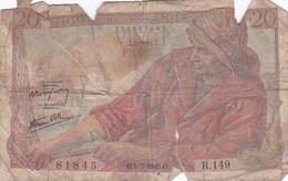 20 Francs 1945 - 20 F 1942-1950 ''Pêcheur''