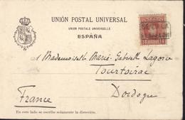 YT Espagne 214 Alphonse XIII Oblitération Sevilla Penaflor Petit Bureau De Poste CPA Oller El Almuerzo De La Manola 1901 - Usados