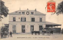 91-MONTGERON- LA GARE OMNIBUS POUR YERRE - Montgeron