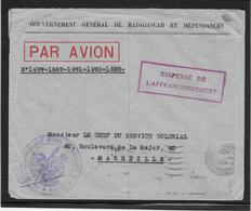 Madagascar - Lettre - 1938 - Cartas & Documentos