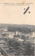 91-ARPAJON- VUE PANORAMIQUE , NOUVEAU QUARTIER DE LA GARE ET PASSAGE DU BIPLAN FARMAN - Arpajon