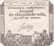 Assignat De Cinquante Sols Série 928 - Assignats