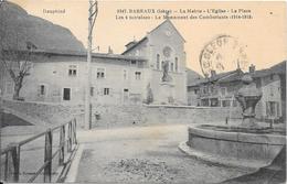 BARBRAUX - La Mairie - L'Eglise - La Place - Les 4 Fontaines - Le Monument Des Combattants (1914-1918) - Barraux