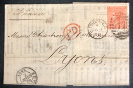 LETTRE Grande Bretagne 1870 N°32 (planche 11) De London Pour Lyon EC/CE + PD TTB - Briefe U. Dokumente