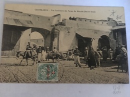 CPA MAROC - CASABLANCA - Vue Intérieure Des Portes Du Marché (bab El Soue) - Casablanca