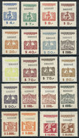 ARGENTINA: National Taxes, STAMPS LAW, Year 1963, Set Of 20 Values Between $4 And $30,000 Numbered "0000000X" (specimens - Other & Unclassified