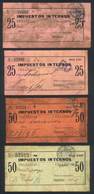 ARGENTINA: CIGARS: Year 1896, 4 Stamps For 25 And 50 Cigars (different Series And/or Colors), Fine Quality, Very Rare! - Sonstige & Ohne Zuordnung