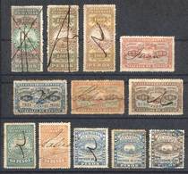 ARGENTINA: MUNICIPALITY OF BUENOS AIRES: Year 1879, Complete Set Of 12 Used Values, Fine To VF General Quality, Extremel - Autres & Non Classés