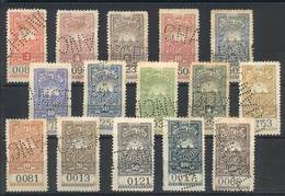 ARGENTINA: MUNICIPALITY OF BUENOS AIRES: Year 1899 (January), 15 Values Of The Set Of 19 (3c. To 200P., Only Missing The - Andere & Zonder Classificatie