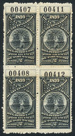 ARGENTINA: BUENOS AIRES: Registro Civil, Year 1899, 2P. (sailing Boats), Unused Block Of 4, VF! - Autres & Non Classés