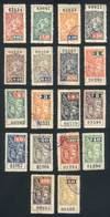 ARGENTINA: PROVINCE OF BUENOS AIRES: Actuacion Judicial, Year 1908, Complete Set Of 18 Revenue Stamps Between 5c. And $1 - Other & Unclassified