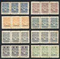 ARGENTINA: PROVINCE OF BUENOS AIRES: Cattle Census, Year 1912, Complete Set Of 8 Triple Values Between 1c. And $5, Minor - Altri & Non Classificati