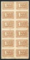 ARGENTINA: Province Of BUENOS AIRES - TESTAMENTS: Year 1894, 1P., Imperforate Block Of 12, Original Gum, With Little Def - Autres & Non Classés