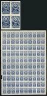 ARGENTINA: Province Of CÓRDOBA: Year 1903 Provincial Revenue 5P., Complete Sheet Of 100 Stamps, VF, Rare! - Sonstige & Ohne Zuordnung