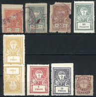 ARGENTINA: PROVINCE OF CORRIENTES: Municipal Stamps, Corrientes 1898 Set Of 3 Used Values (one With Defects) And 1900, S - Autres & Non Classés