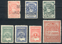 ARGENTINA: TERRITORY OF MISIONES: Concepción And Posadas, Complete Sets Of 4 And 3 Values Respectively, Fine Quality (th - Autres & Non Classés