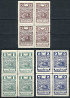 ARGENTINA: TERRITORY OF NEUQUÉN: Neuquén City, Circa 1916, Very Nice Set Of 3 Values (stagecoach, Snowy Mountains, Strea - Autres & Non Classés