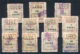 ARGENTINA: PROVINCE OF SAN JUAN: Frutos Del País, Year 1909, Set Of 11 Values Between 1c. And 100 Pesos, Used, VF Qualit - Autres & Non Classés