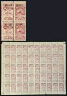 ARGENTINA: Province Of SANTA FE: Year 1907 Patentes, Contrucción Directa Y Guia 100 Pesos, COMPLETE SHEET Of 25 Examples - Sonstige & Ohne Zuordnung