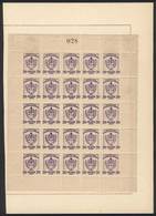 ARGENTINA: SANTIAGO DEL ESTERO: Year 1919, Complete Sheets Of 25 Stamps Of: 3, 5, 10 And 20 Pesos, Mounted On Pages, VF  - Sonstige & Ohne Zuordnung