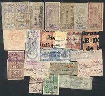 BELGIUM: Lot Of Old Revenue Stamps, Some With Defects, Very Interesting! - Postzegels