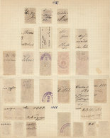 BRAZIL: National Taxes, Year 1887, Album Page Of An Old Collection With 32 Stamps Of Values Between 200 And 5,000 Reis,  - Andere & Zonder Classificatie