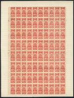 BRAZIL: CONSUMO: Year 1900, 40 Reis, Pane Of 80 Examples, Very Nice! - Altri & Non Classificati