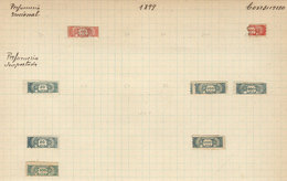 BRAZIL: CONSUMO: 7 Album Pages Of An Old Collection With 72 Varied Stamps, Fine General Quality (some With Defects), Ver - Autres & Non Classés