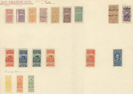 BRAZIL: RIO GRANDE DO SUL: 18 Old Stamps On Album Page, Fine General Quality (some Can Have Minor Defects), Interesting! - Other & Unclassified