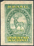 BRAZIL: Interesting Old Cinderella: FUMOS VEADO (tobacco), Very Thematic: Animals, Deer, Interesting! - Altri & Non Classificati