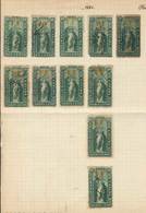 CANADA: FEE FUND: Album Page With 11 Stamps Of 1864, Used, General Quality Is Fine To Very Fine Quality (some With Littl - Fiscaux