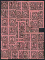 COLOMBIA: Years 1891/2 1P. Black On Ordinary Rose Paper, 81 Unmounted Stamps, Most In Blocks Of 6, In General Of Very Fi - Colombia