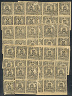 COLOMBIA: Years 1891/2 20c. Black On Ordinary Yellowish Paper, 66 Unmounted Stamps, Most In Blocks Of 6, In General Of V - Kolumbien