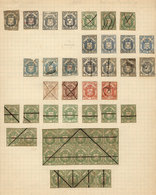 SPANISH COLONIES: Derecho Judicial (Judiciary), Year 1856, 4 Album Pages Of An Old Collection, With 195 Stamps (from Sin - Sonstige & Ohne Zuordnung