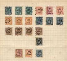 CUBA: TIMBRE NACIONAL: Album Page Of An Old Collection With 20 Overprinted Stamps, VF General Quality! - Altri & Non Classificati