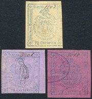 CUBA: HOLGUIN: 3 Stamps Of 1887, Very Fine Quality, Rare! - Altri & Non Classificati