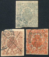 CUBA: HOLGUIN: 2 Used Stamps On Small Fragments Of Document + 1 Single, VF General Quality! - Sonstige & Ohne Zuordnung