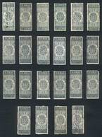 SPAIN: GIROS: Year 1876, The Set Almost Complete (only Missing The 37P.50c. Value), Used Or Mint, Several With Gum. Fine - Revenue Stamps