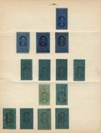 UNITED STATES: CIGARETTES: Year 1901, Old Album Page With 14 Stamps For 10 And 20, One Example Overprinted (1910 Provisi - Revenues