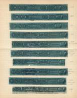 UNITED STATES: TOBACCO STRIPS: Year 1877 And Following, 35 Stamps On Album Pages Of An Old Collection, Varied Periods An - Revenues