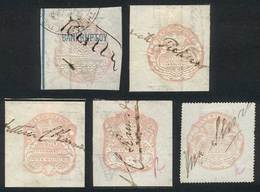 GREAT BRITAIN: BANKRUPTCY: 5 Revenue Stamps Issued Between 1869 And 1871, Used, Very Fine Quality! - Fiscaux