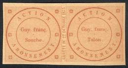 GUIANA (French Colony): ACTION: Year 1873, Mint No Gum, Excellent Quality, Rare! - Autres & Non Classés