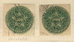 MEXICO: ADUANAS: Year 1887, 2 Album Pages Of Old Collection With 29 Stamps Between 1c. And $1000, Including Examples Ove - Mexique