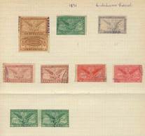 MEXICO: 26 Stamps For Federal Contribution, Year 1894, Values Up To 5P., Interesting, Topic Fauna (eagle, Snake) And Mou - Mexico