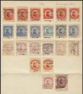 MEXICO: 66 Stamps For Documents And Books, Year 1877, Interesting, Including High Values Up To 10P. Fine General Quality - Mexique