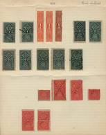 MEXICO: RENTA INTERIOR: Year 1888, 3 Album Pages Of An Old Collection With 36 Stamps, Between ¼c. And $10, Fine General  - Mexico