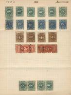 PERU: DOCUMENTS: Album Page Of An Old Collection With 23 Stamps Of 1866, Values Between 10c. And 5S., Fine General Quali - Peru